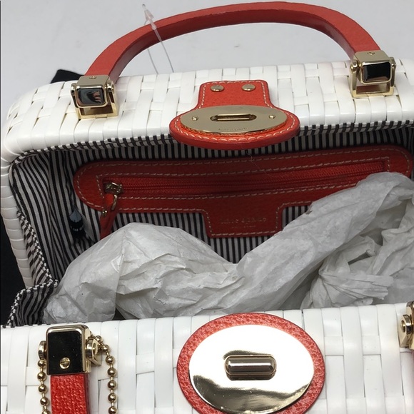 NWT Kate Spade Alison White Orange Handbag - Picture 7 of 10
